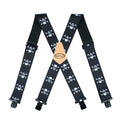 Suspenders Man For Pants 2" Wide Adjustable and Elastic Braces X Shape With Strong Clips - Heavy Duty Elastic Braces For Men