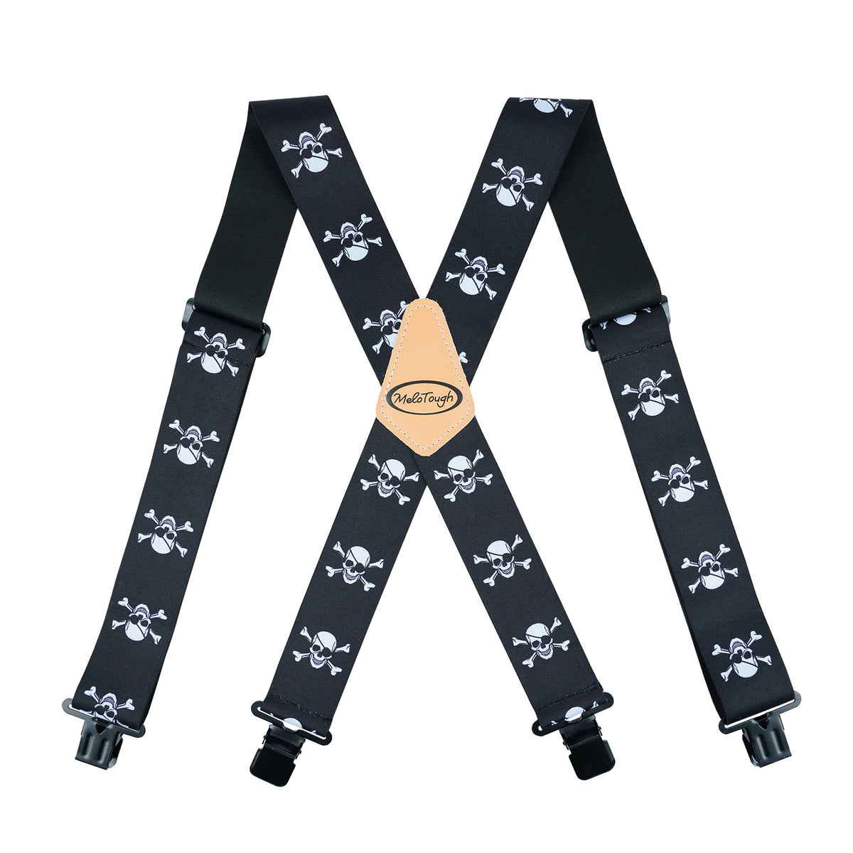Suspenders Man For Pants 2" Wide Adjustable and Elastic Braces X Shape With Strong Clips - Heavy Duty Elastic Braces For Men