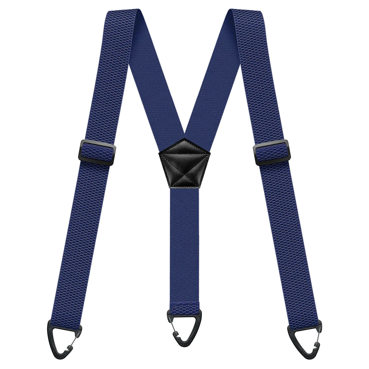 Heavy Duty Suspenders for Men Work Biker Outdoor 3.8cm Wide X-Back with 4 Snap Hook Adjustable Elastic Trouser Braces Strap Belt