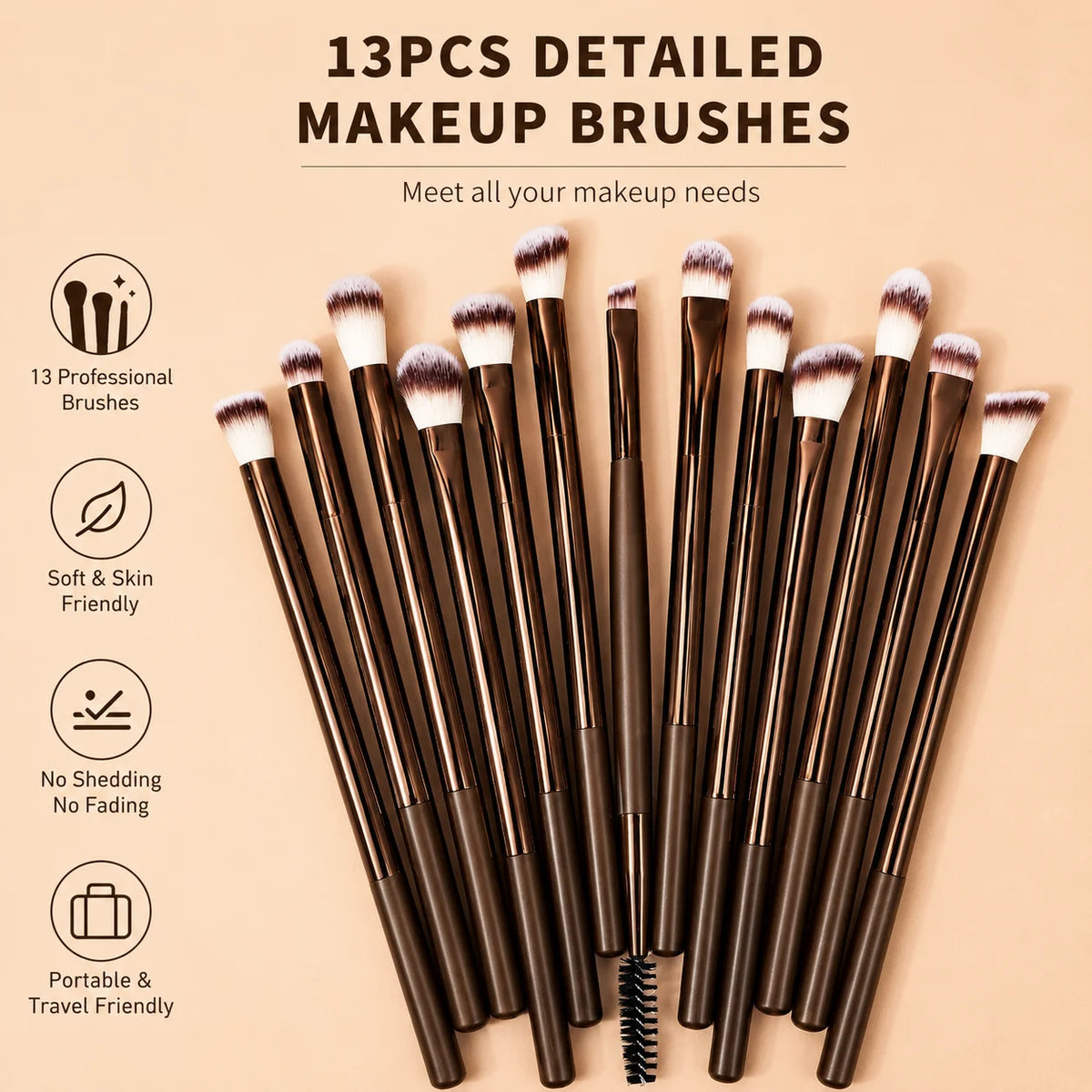 5pcs/18pcs/21pcs Makeup Tool Set, Including 18pcs Makeup Brush Sets+1pc Makeup Bag+2pcs Air Cushion Puff Accessories
