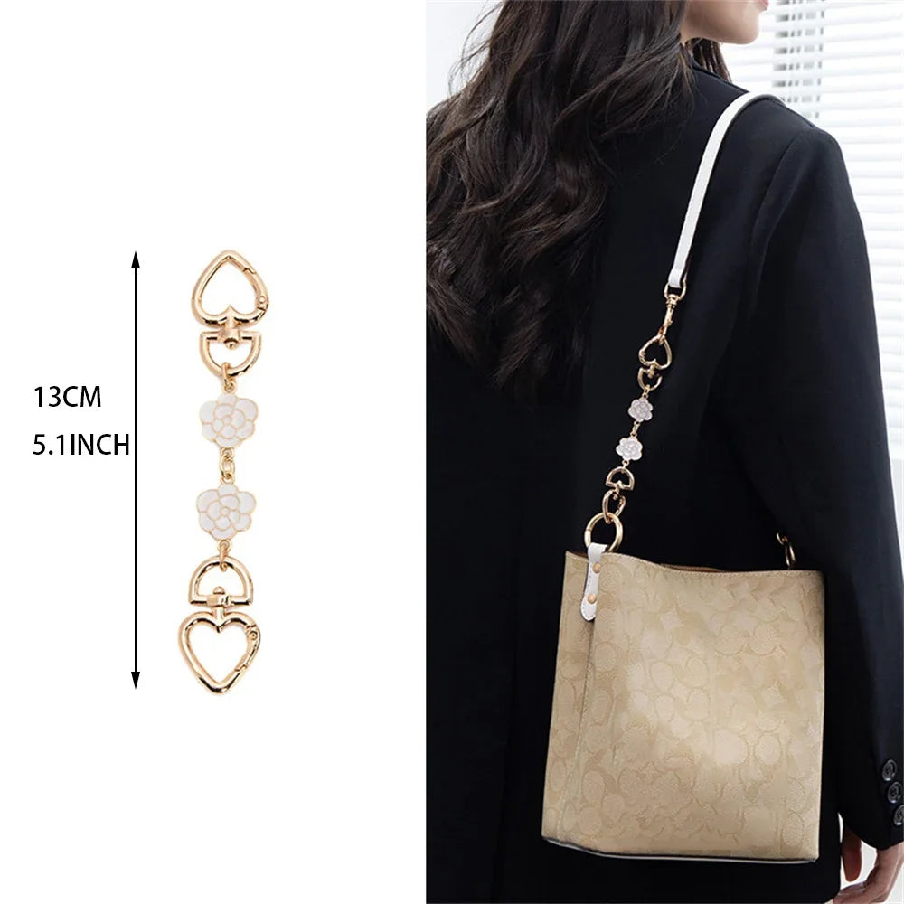 Gold Purse Extender Chain Heart Moon Alloy Bag Strap Extenders Handbag Shoulder Crossbody Replacement Accessories For Women Bags