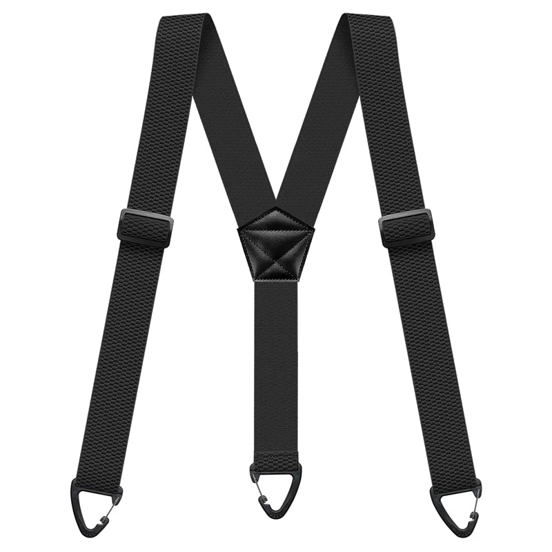 Hidden Suspenders for Men Heavy Duty Work Under Y Back Suspender Clothes 1.5 Inches with 3 Snap Loop