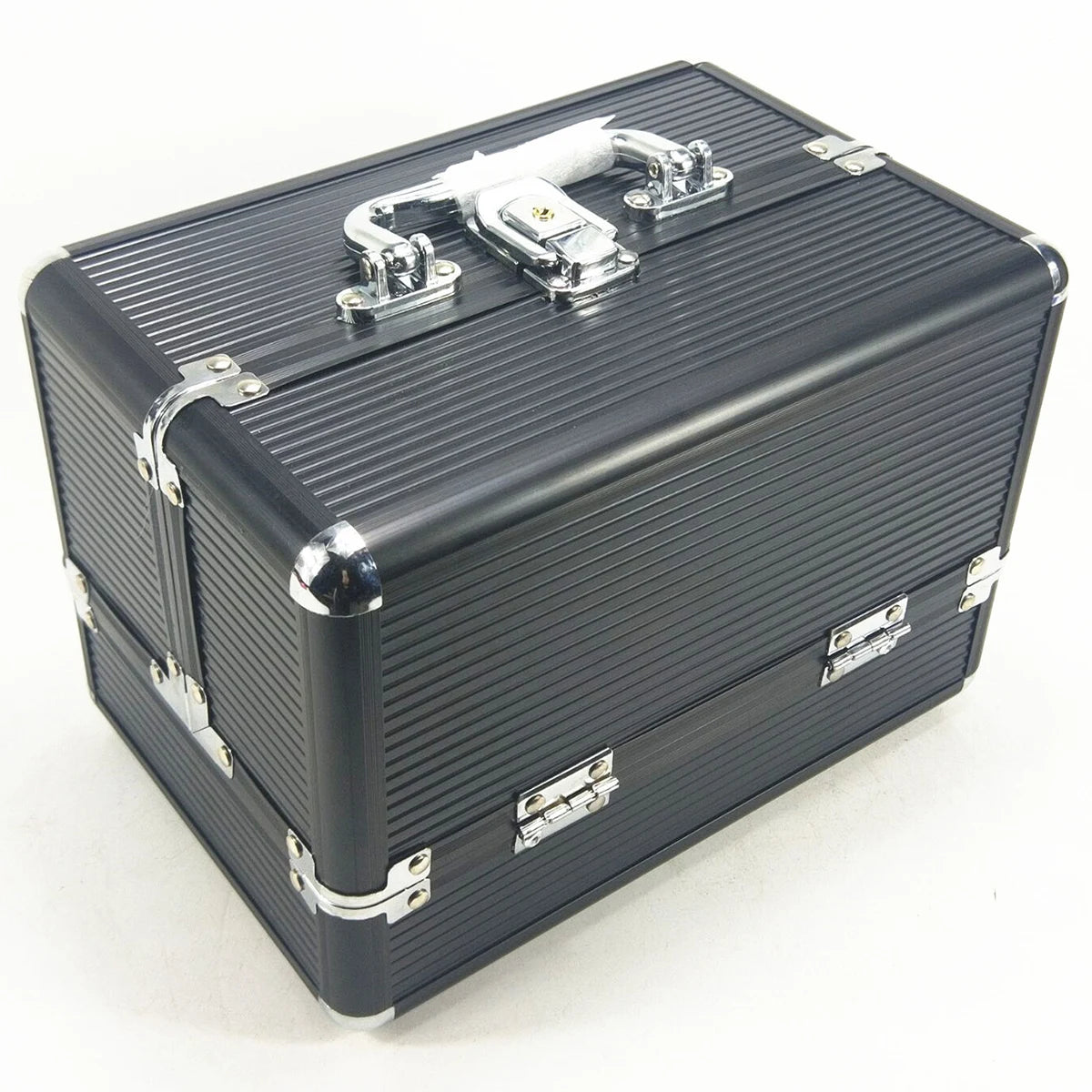 Portable Makeup Train Case Large Capacity Adjustable 4 Sliding Trays Cosmetic Case Storage Organizer for Jewelry Nails Beauty