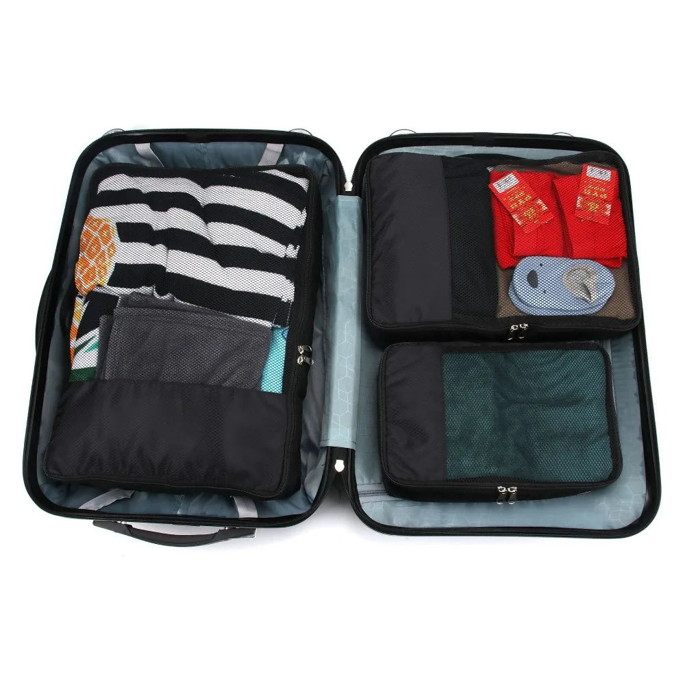 Travel Packing Cubes Luggage Organizer Bags for Suitcase Compression Storage Pouches with Mesh Lightweight Travel Accessories