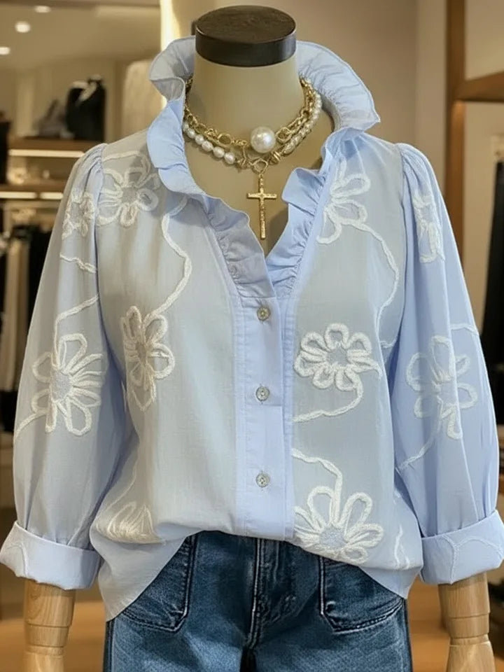 New Women Shirt Tops Button Up White Autumn Fashion V Neck Long Sleeve Casual Shirts Womens Clothing women's blouses and shirts