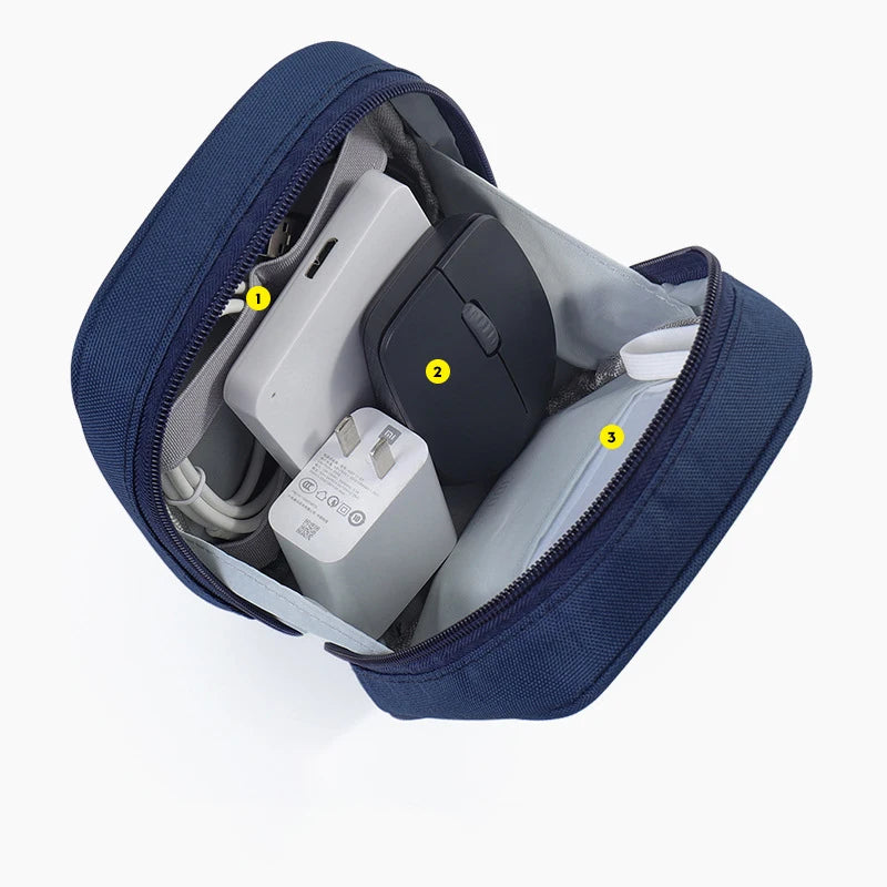 Bag Portable Organizer Oxford Cloth Travel Storage for Power Bank Headphones Data Cables Digital Accessories