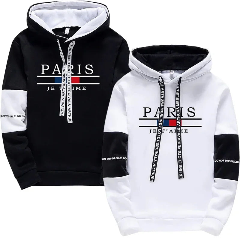 Man Hooded Sweatshirts Sweatpants Autumn Winter Daily Casual Sports Hoodies Jogger Pants Urban Fashion Streetwear Men's Clothes