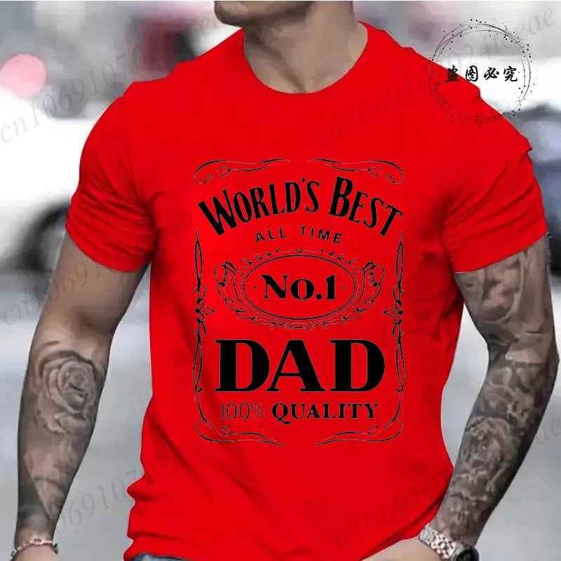 Novelty Awesome World´s Best Dad Daddy Father T Shirts Streetwear Short Sleeve Summer Fashion T-shirt Mens Shirts Birthday Gifts