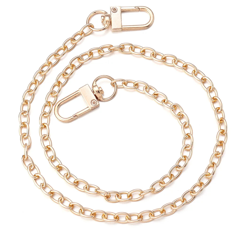 20/40/80/120cm Metal Aluminum Bag Chain Shoulder Belt Replacement Bags Strap For Women Handmade Extension Chain Bags Accessories