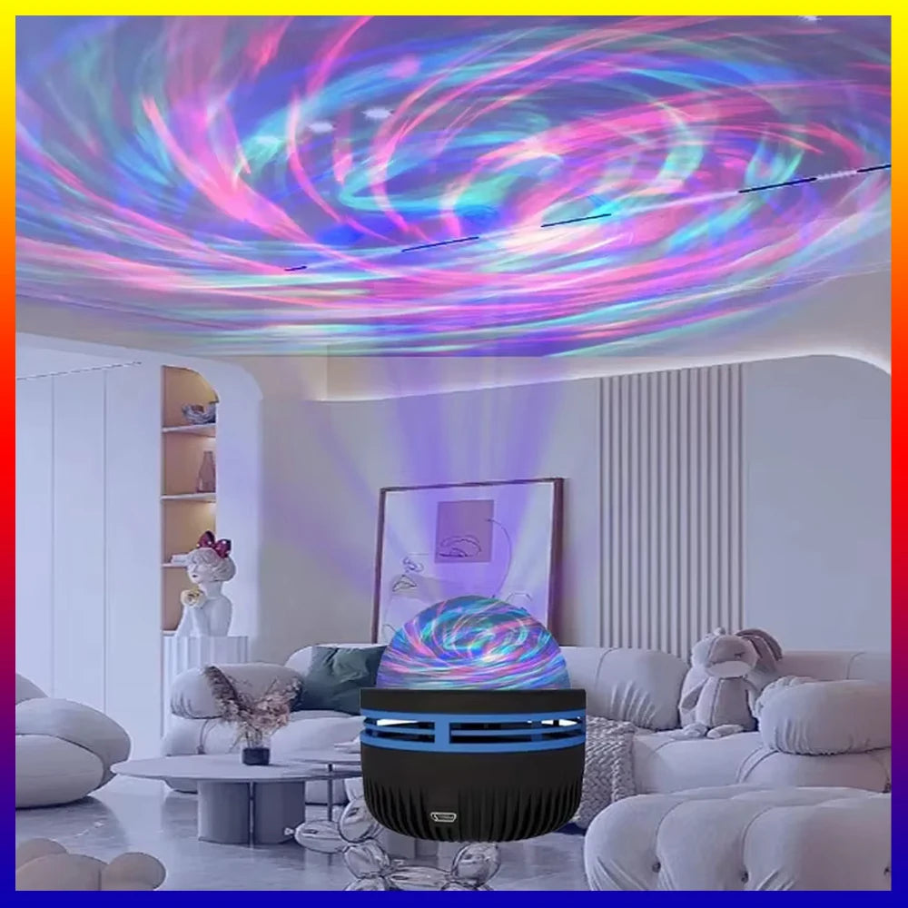 LED Starry Night Sky Projector Aurora USB Remote Control RGB Galaxy Light 7 Modes for Home Bedroom Game Room Party Decoration