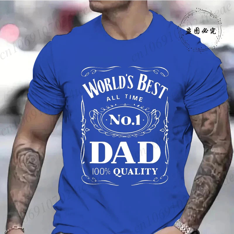 Novelty Awesome World´s Best Dad Daddy Father T Shirts Streetwear Short Sleeve Summer Fashion T-shirt Mens Shirts Birthday Gifts