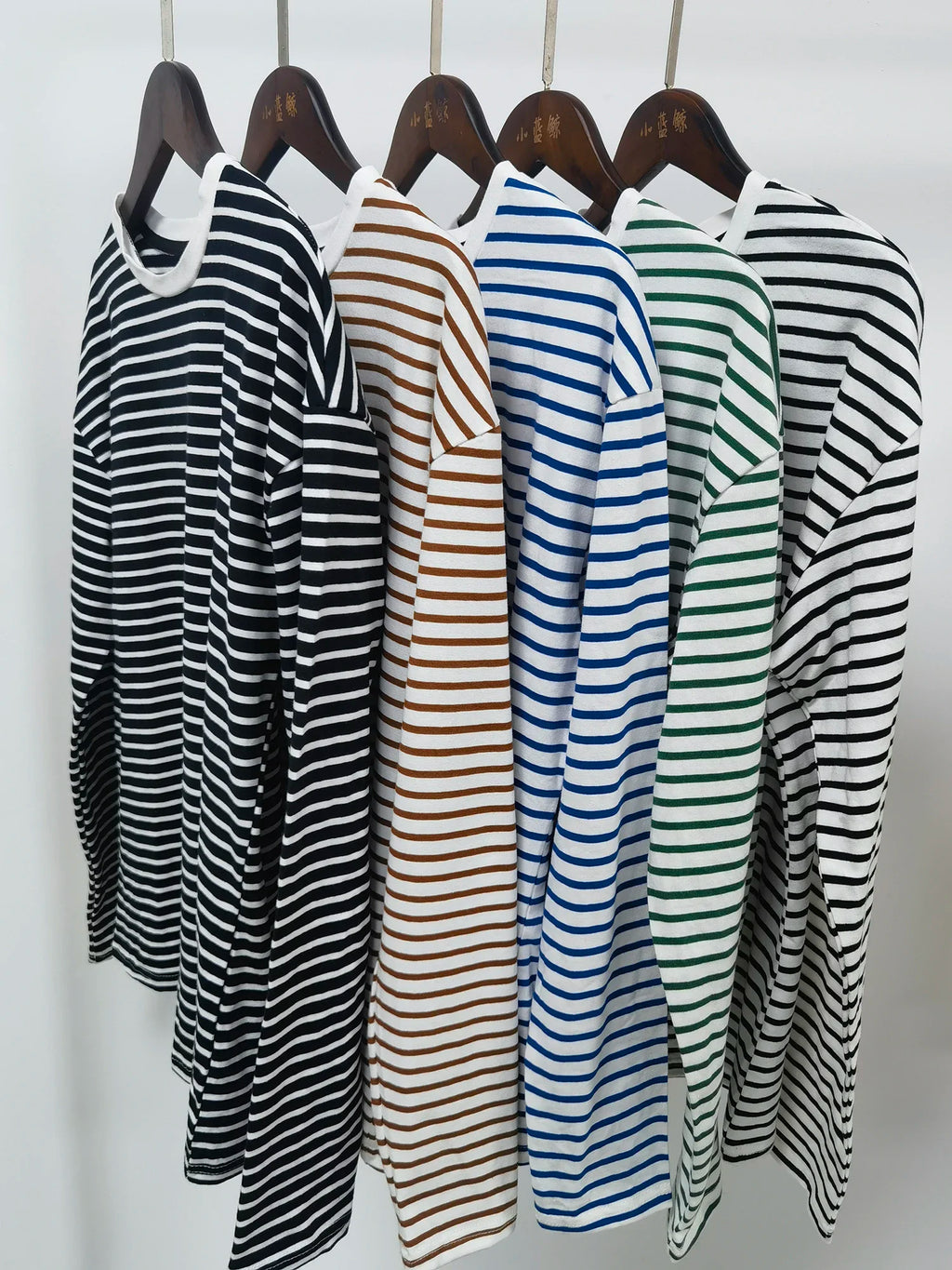 Wolfeel 2025 Summer Long Sleeve Striped T-Shirts Women Basic Casual Tops Female Cozy Loose Cotton Tees Harajuku T Shirt New