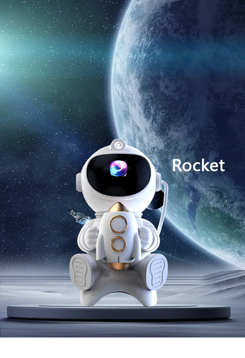 Astronaut LED Star Projector Night Light Galaxy Projectors Bluetooth Speaker for Bedroom Room Decor Kids Gift Starry Sky Lamp