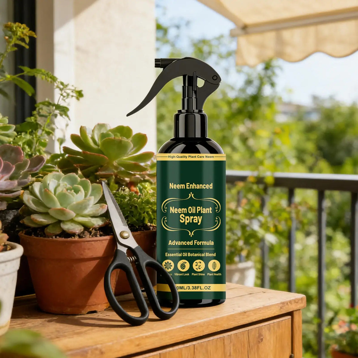 Neem Oil Plant Spray Leaf Cleaner Shine Indoor Outdoor Plants Leaf Nutrient Supplement Long Lasting Protection Plant Health Care