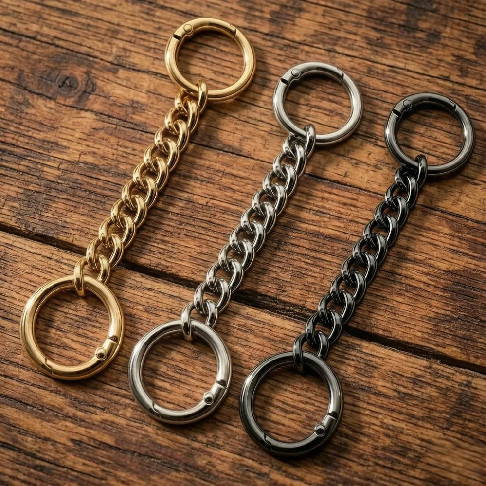 10-20cm Bag Strap Extender DIY Handbag Purse Chain with Metal Buckles for Purses Handbags Wallet Clutch Shoulder Crossbody Bags