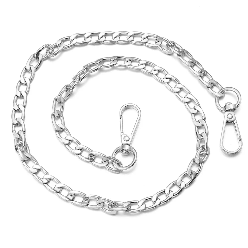 20/40/80/120cm Metal Aluminum Bag Chain Shoulder Belt Replacement Bags Strap For Women Handmade Extension Chain Bags Accessories