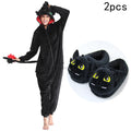 New Toothless Dragon Animal Unisex Adult Kigurumi Unicorn Onesie Pajamas Cartoon Halloween Family Party Costumes Jumpsuits