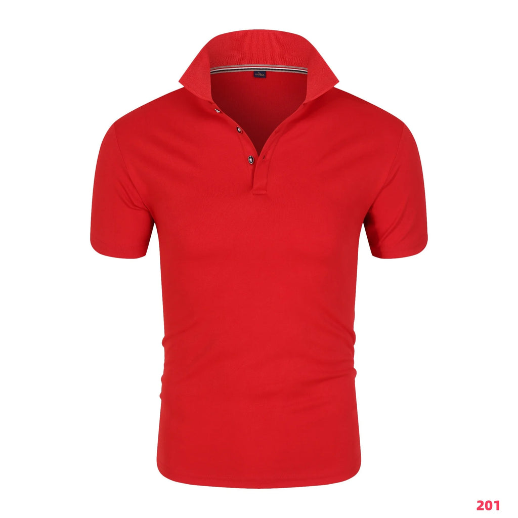 2025 New Men's Collar T-Shirt White Casual Short Sleeved Golf Collar Shirt New Polo Shirt Summer High Quality
