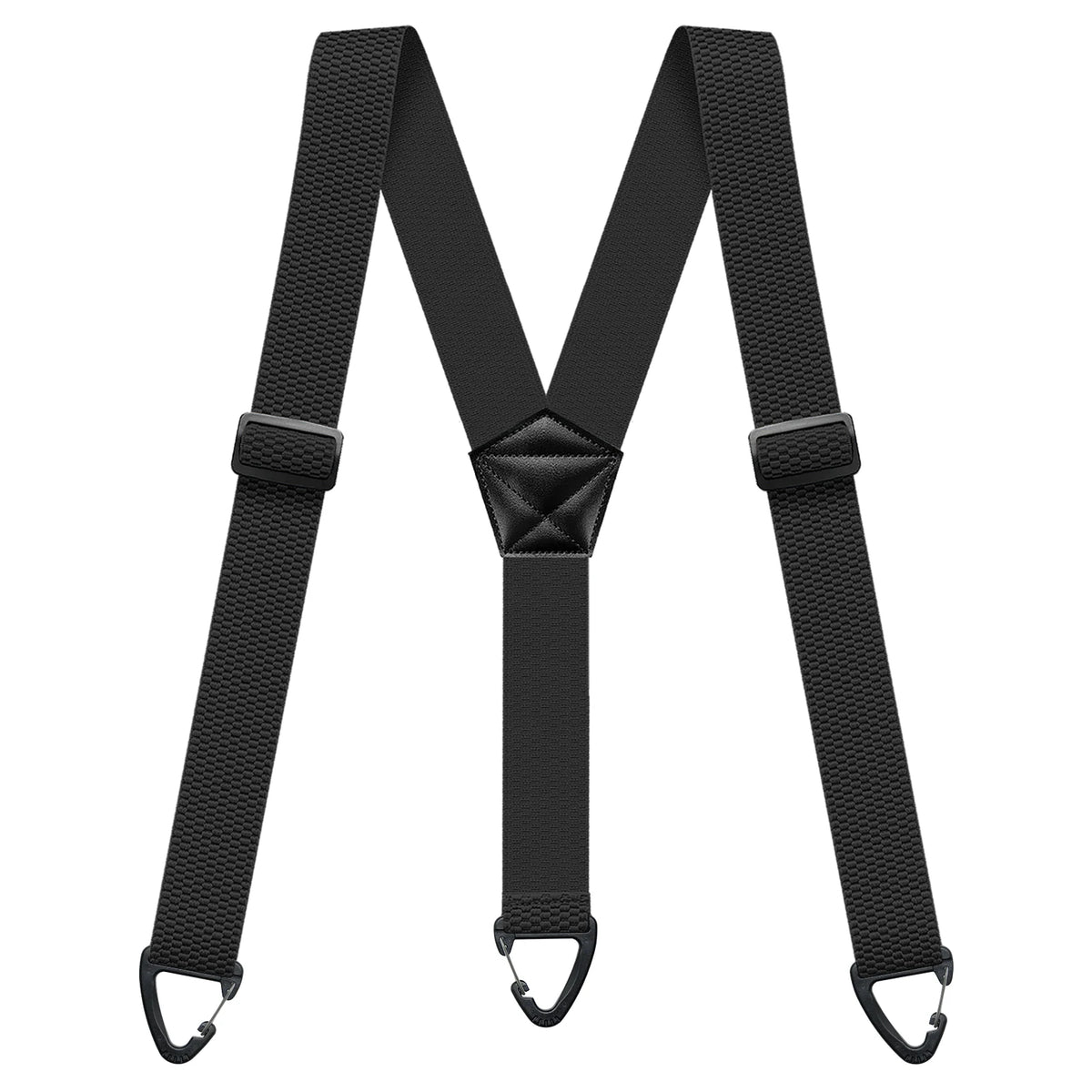 Heavy Duty Suspenders for Men Work Biker Outdoor 3.8cm Wide X-Back with 4 Snap Hook Adjustable Elastic Trouser Braces Strap Belt