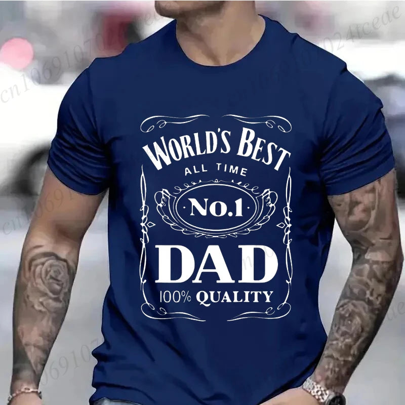 Novelty Awesome World´s Best Dad Daddy Father T Shirts Streetwear Short Sleeve Summer Fashion T-shirt Mens Shirts Birthday Gifts