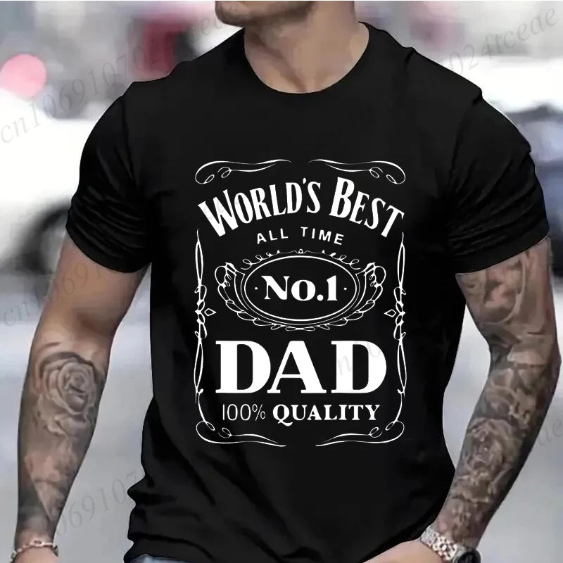 Novelty Awesome World´s Best Dad Daddy Father T Shirts Streetwear Short Sleeve Summer Fashion T-shirt Mens Shirts Birthday Gifts