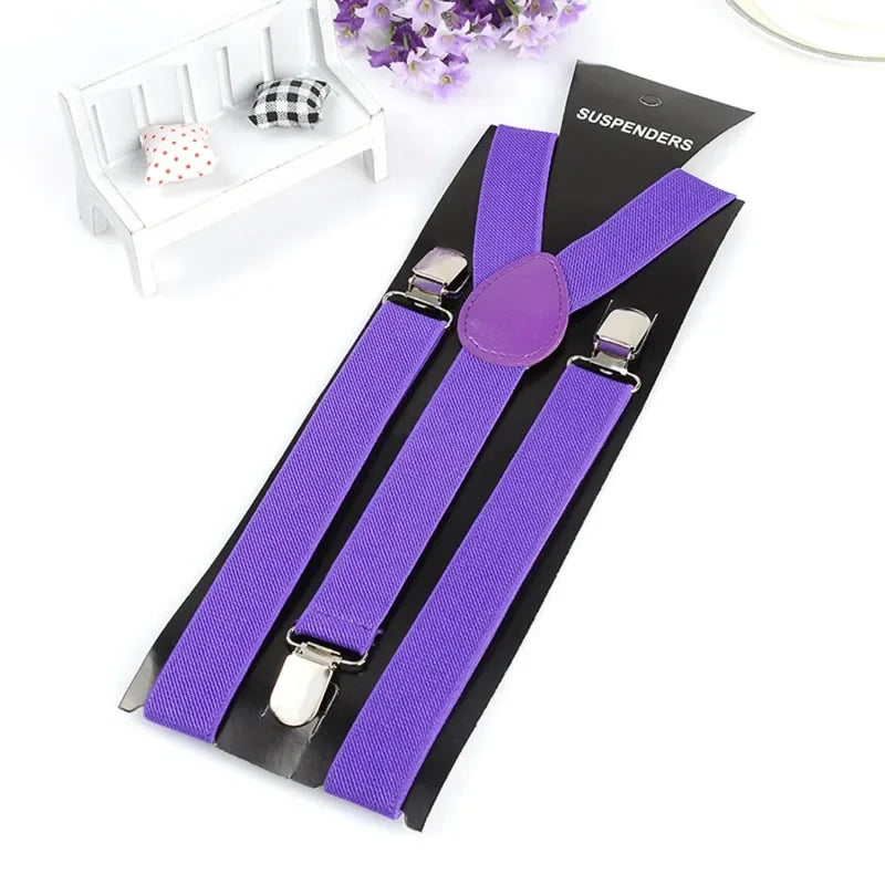 Men's Heavy Duty Suspenders High Elastic Adjustable Braces with 3 Strong Clips for Pants Holder Ideal for Wedding Wear