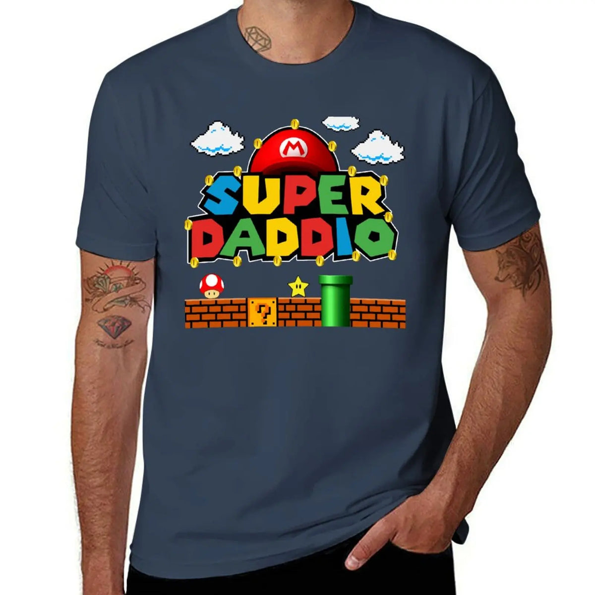 New Super Daddio Fathers Day T-Shirt t shirt for man man t shirt luxury mens graphic t shirts T-Shirt