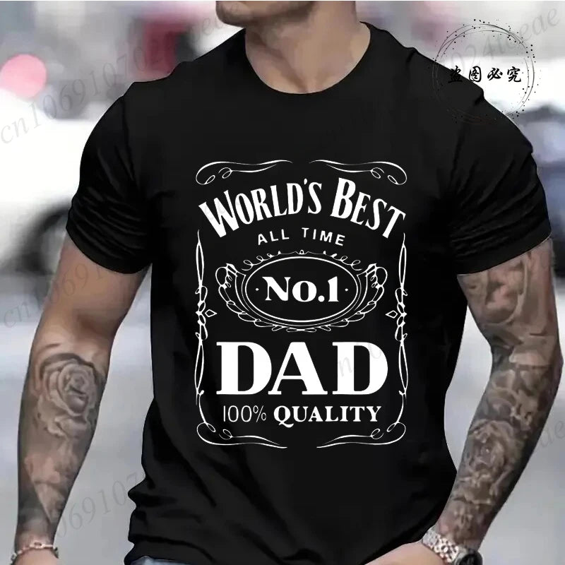 Novelty Awesome World´s Best Dad Daddy Father T Shirts Streetwear Short Sleeve Summer Fashion T-shirt Mens Shirts Birthday Gifts