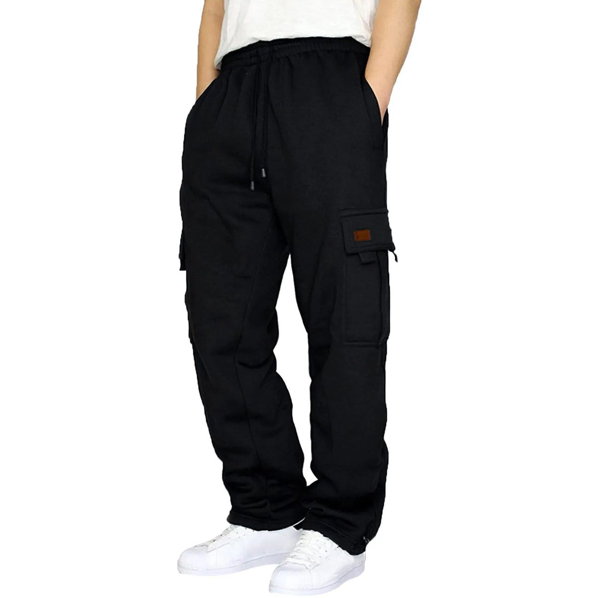 2024 New Cargo Pants Men's Loose Straight sports Clothing Solid color sweatpants Versatile Joggers Woven Casual Male Trousers ﻿