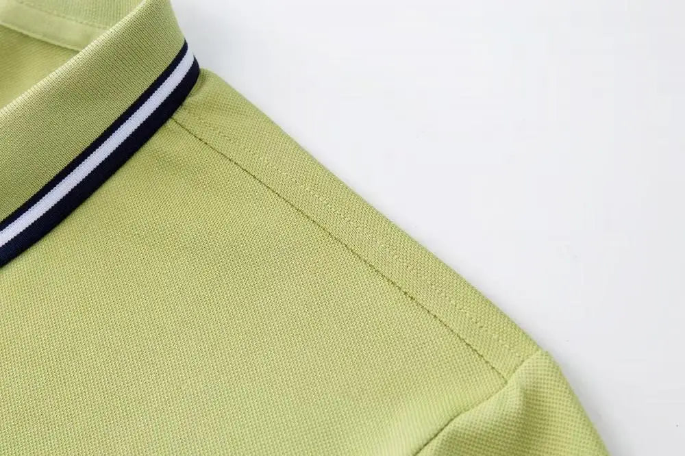 Men'S Casual Short Sleeve Polo Shirt with Print Striped Color Block Design Sporty Style Collared Golf Shirt for Summer