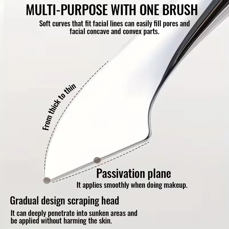 Ultra-Thin Foundation Brush Lightweight Flat Contour Brush for Seamless Blending of Cream and Liquid Makeup Professional Tools