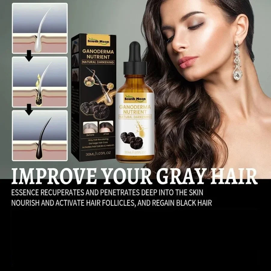 White To Black Hair Oil for Repairing From White To Black Nourishing Moisturizing Scalp Herbal Lotion Liquid Repair Hair Care