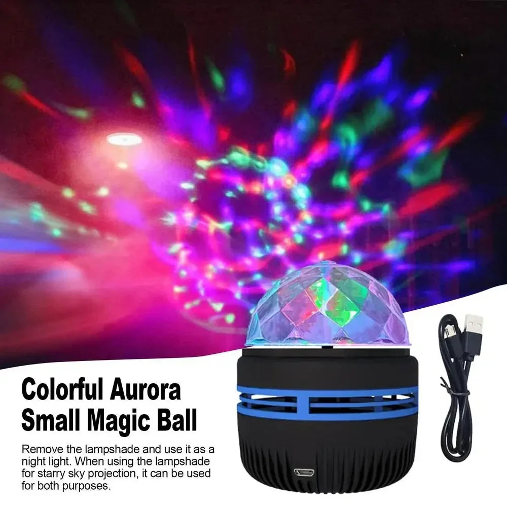 Aurora Starry Sky Projector LED Stage Light with Remote Galaxy Star Projector 7 Lighting Effects for Wedding Party Decoration