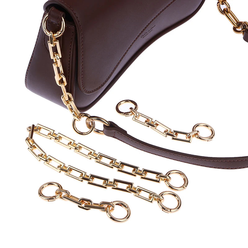 Bag Extension Chain Crossbody Purse Bag Chain Strap Handbag Hanging Buckle DIY Replacement Chain Charms Shoulder Bag Accessories