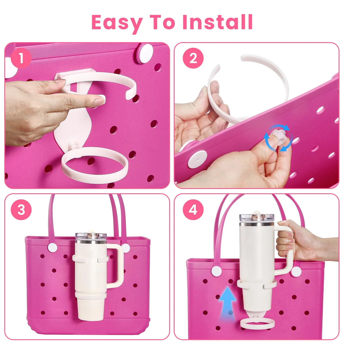Cup Holder for Bogg Bag  Compatible with 30oz/40oz Tumblers Adjustable Bogg Bag Water Bottle Accessories