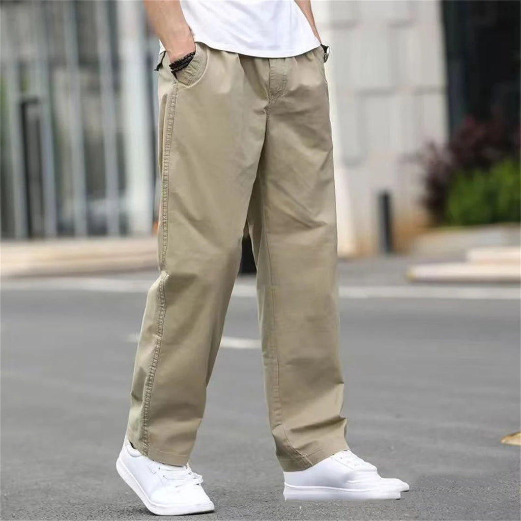 Men's Cargo Pants Summer Spring Cotton Work Wear Cotton Large Size  Casual Climbing Joggers Sweatpants Hombre Autumn Trousers