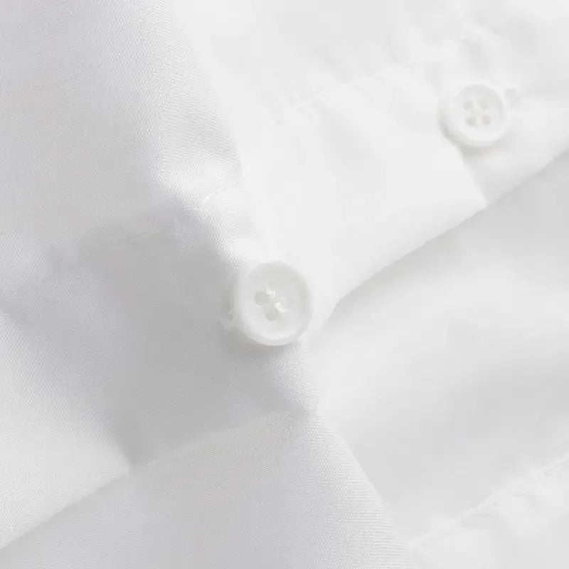 2025 Summer Fashion Women Shirts White Tunics Blouse Long Sleeve Top Casual Solid Button Loose Tops