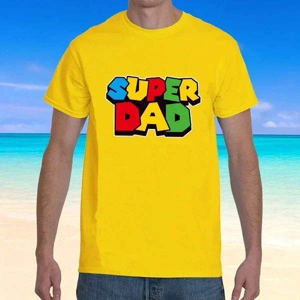 Super Dad Summer T-shirt Super Dad Men T-shirt Father's Day Gift