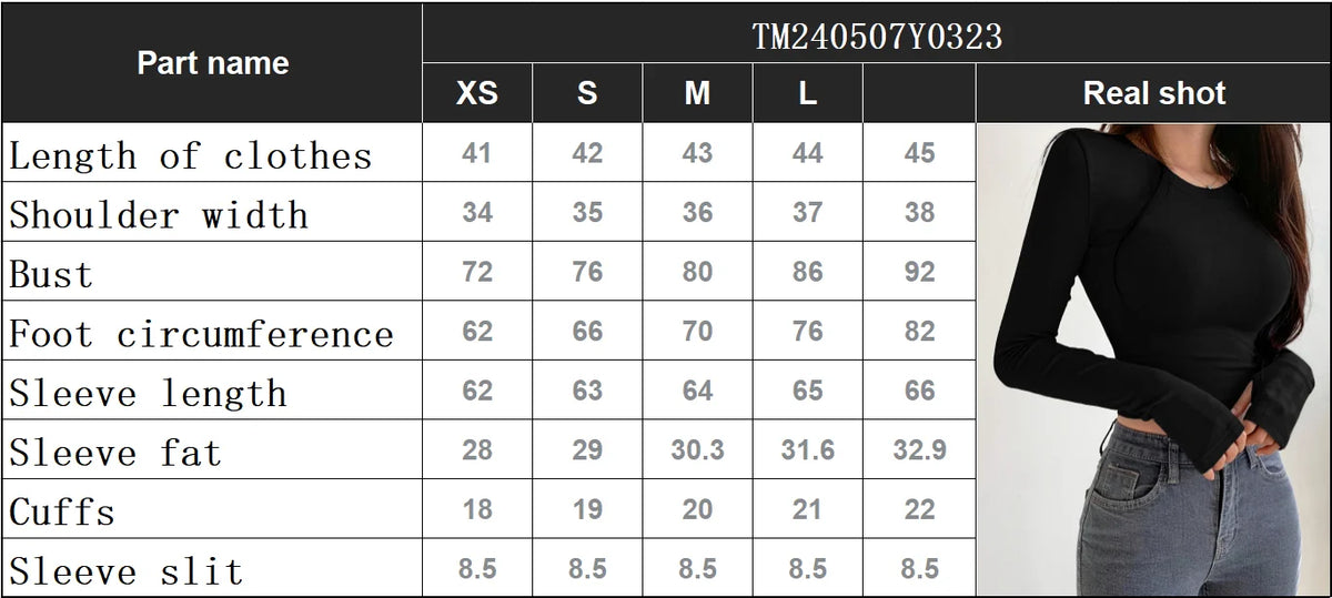 Autumn Winter Women's Long Sleeve T Shirt Slim Fit Tees Crop Tops Shirts Basic Tee Tops Workout Streetwear Y2K Fall Fashion 2025