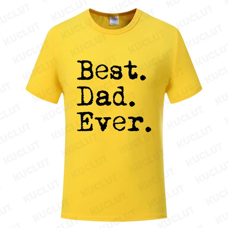 Best Dad Ever T Shirt for Men Father Family Husband Grandad Funny Birthday Gift Graphic Streetwear Short Sleeve T-shirt Summer
