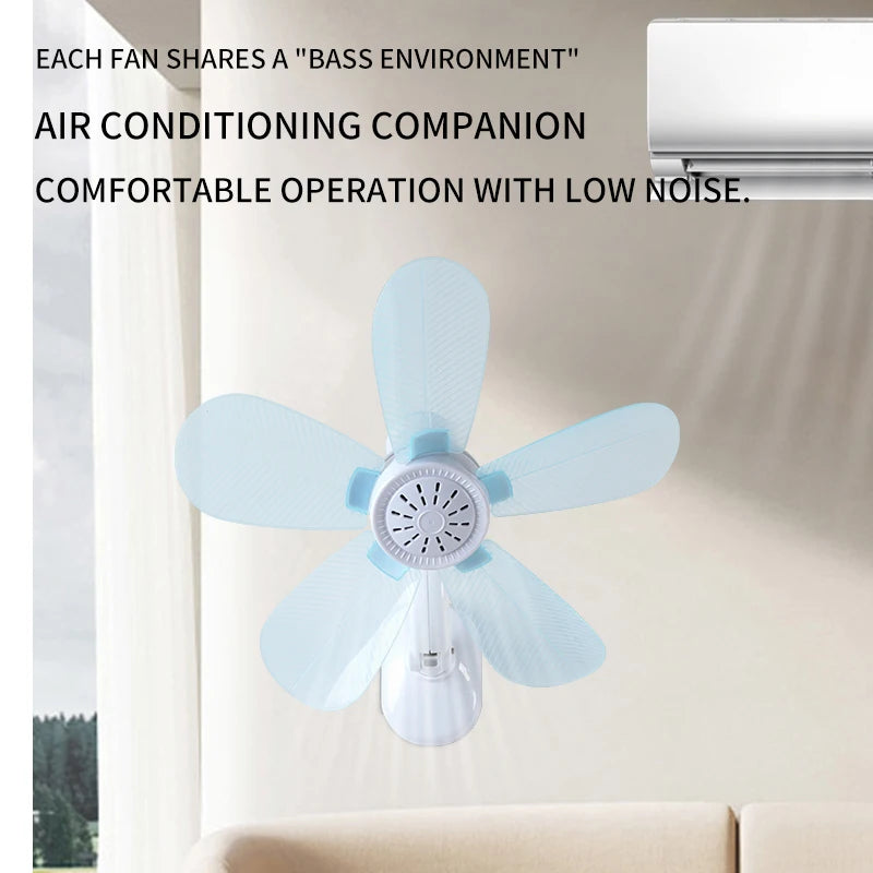 Small fan on the living room wall in summer, student dormitory, kitchen office, household electric fan, bathroom wall fan Wall f