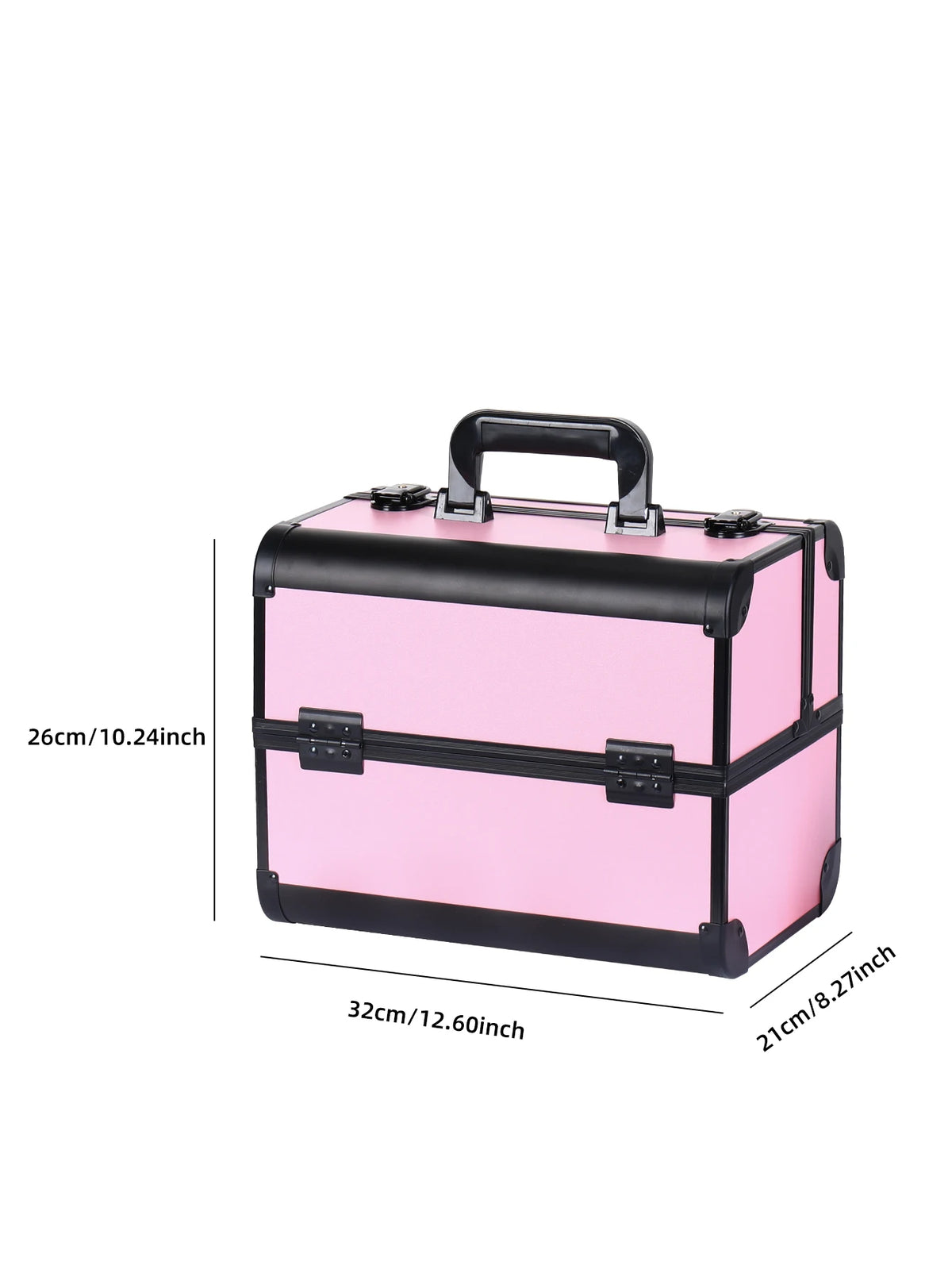 Makeup train case large portable cosmetic cases 4 trays professional makeup storage organizer box make up box