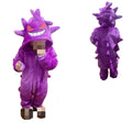 Purple Dragon Gengar Kigurumi Onesies Kids Cosplay Costume Halloween Birthday Gift Anime Zipper Flannel Pajamas