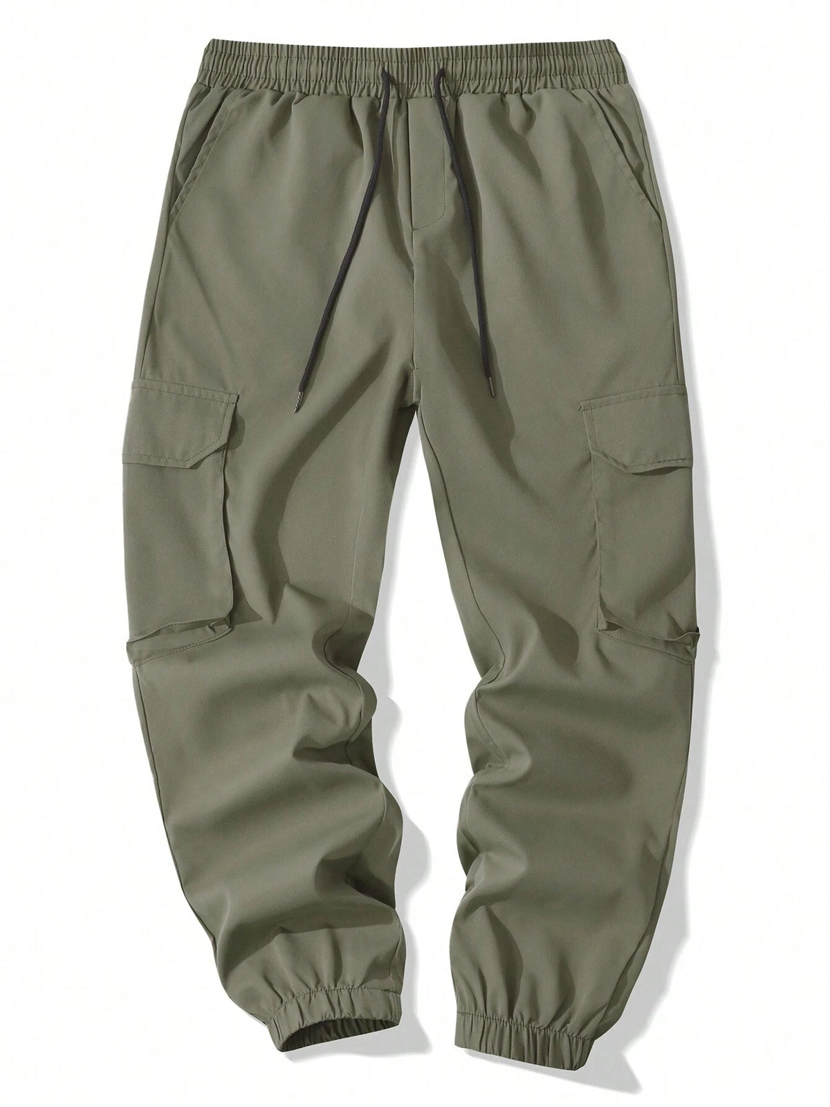 Men's Casual Cargo Pants Sweatpants Outdoor Bunched Long Trousers Autumn Multi-Pocket Durable Workwear Joggers Streetwear