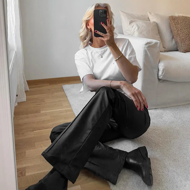 Fashion Casual Solid Gray Cropped T-shirt 2025 Woman Clothes O-neck Corset Tops Streetwear Girls Spring Summer Short Tee Shirts