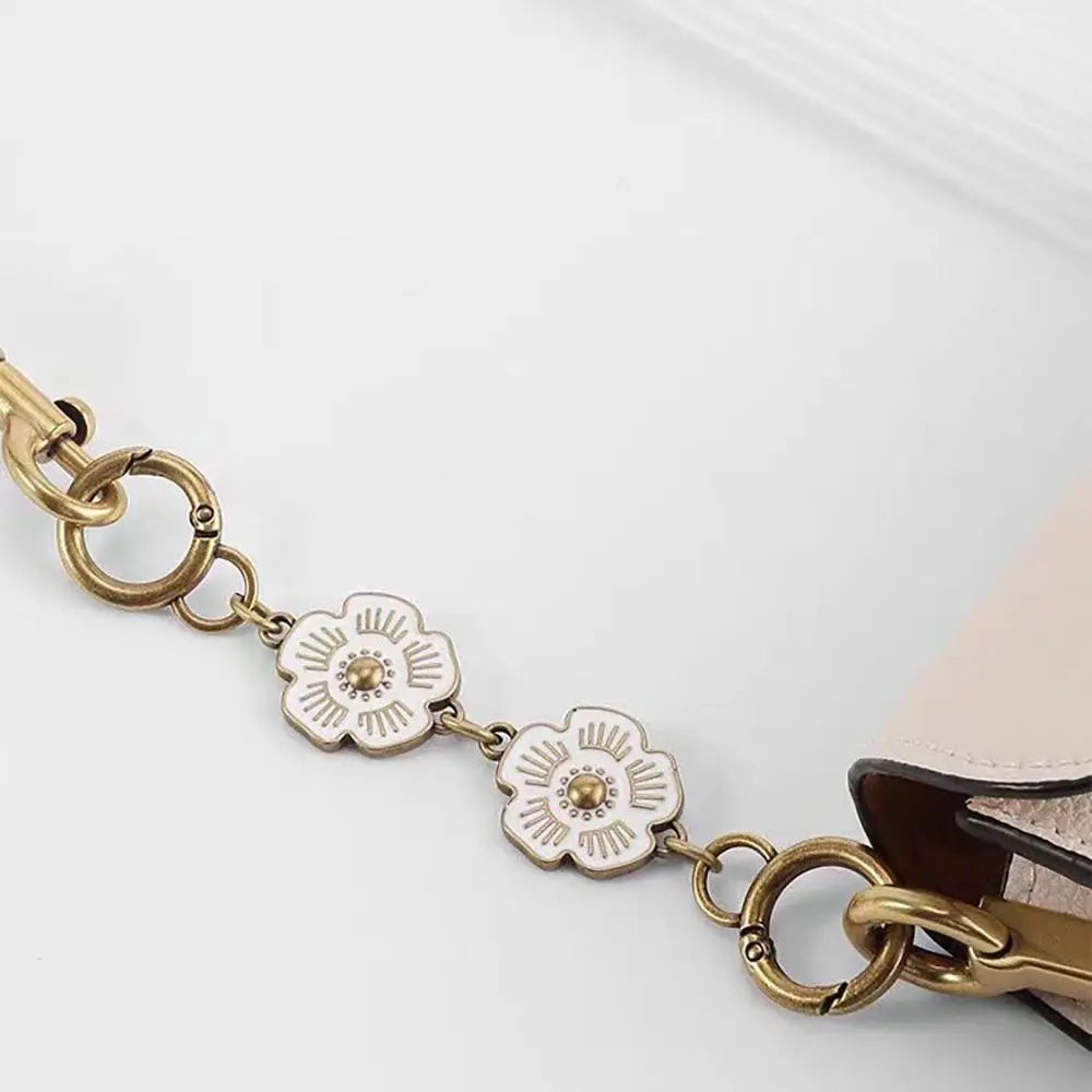 2024 Fashion Sakura Metal Purse Strap Extender Handbag Bag Extension Chain Replacement Chain DIY Bag Accessories