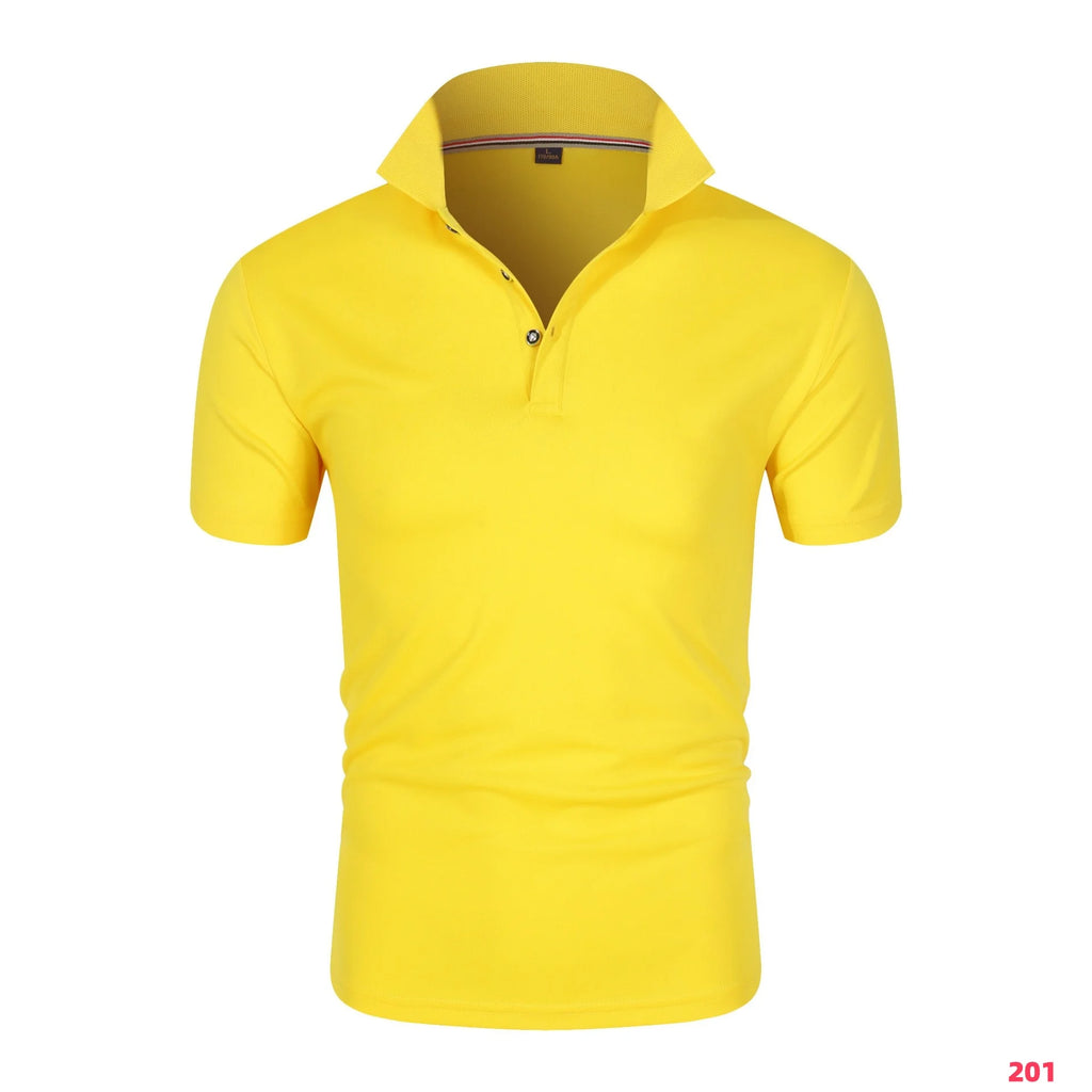 2025 New Men's Collar T-Shirt White Casual Short Sleeved Golf Collar Shirt New Polo Shirt Summer High Quality