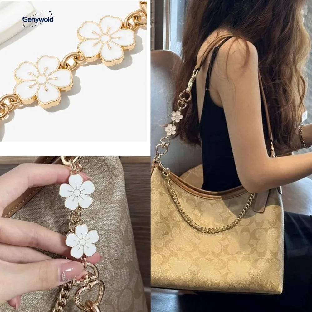 Gold Purse Extender Chain Heart Moon Alloy Bag Strap Extenders Handbag Shoulder Crossbody Replacement Accessories For Women Bags