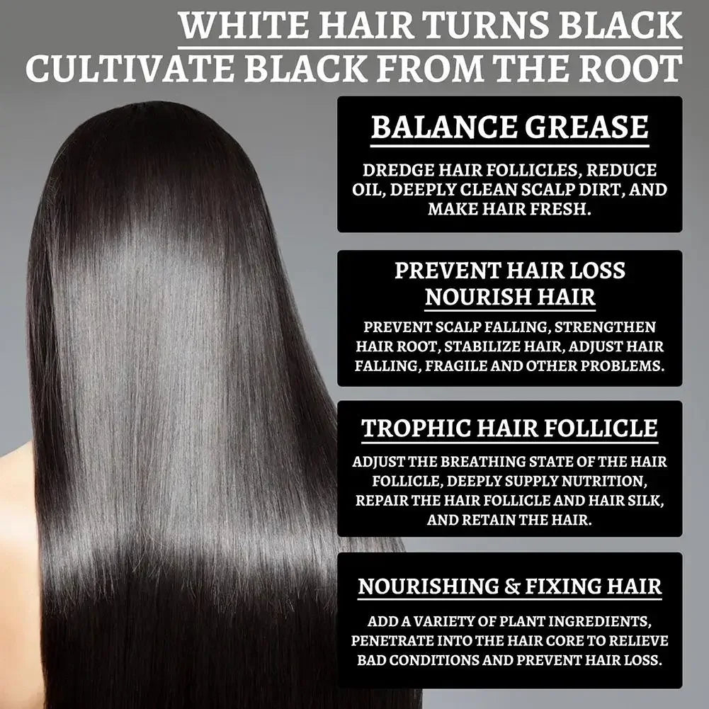 White To Black Hair Oil for Repairing From White To Black Nourishing Moisturizing Scalp Herbal Lotion Liquid Repair Hair Care