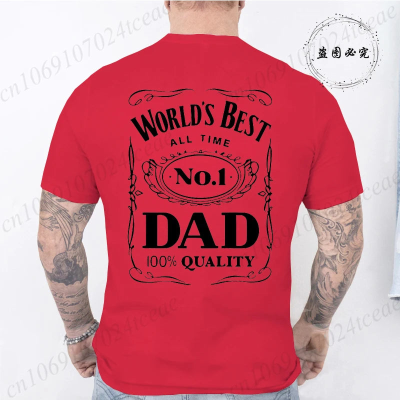 Novelty Awesome World´s Best Dad Daddy Father T Shirts Streetwear Short Sleeve Summer Fashion T-shirt Mens Shirts Birthday Gifts